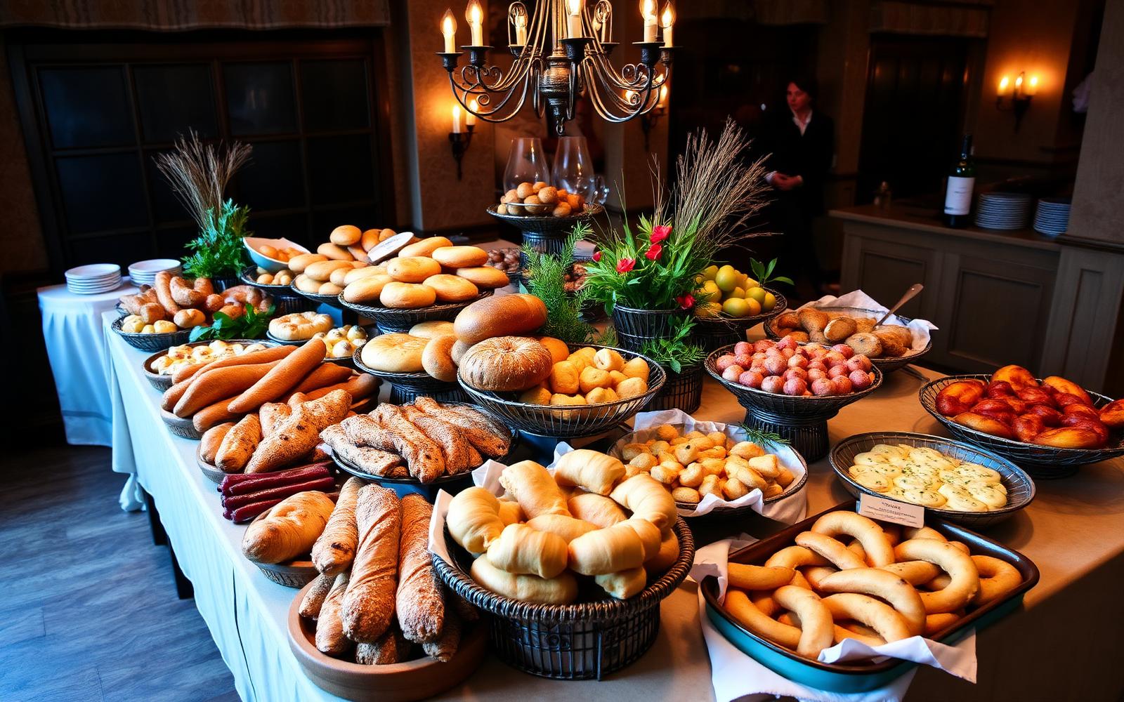 Buffet preparato dal Panificio De Martino